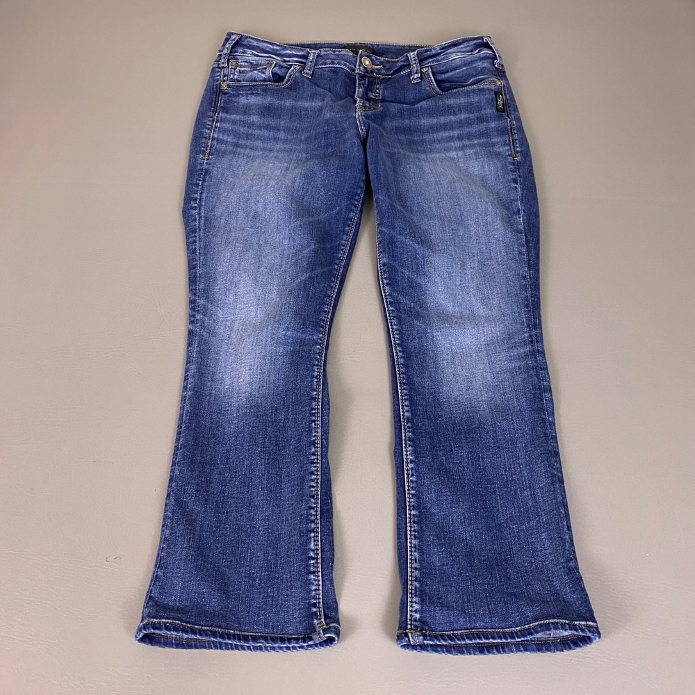 Silver Jeans Suki Slim Boot Women's Size 33x31 Blue Medium Wash Stretch Denim